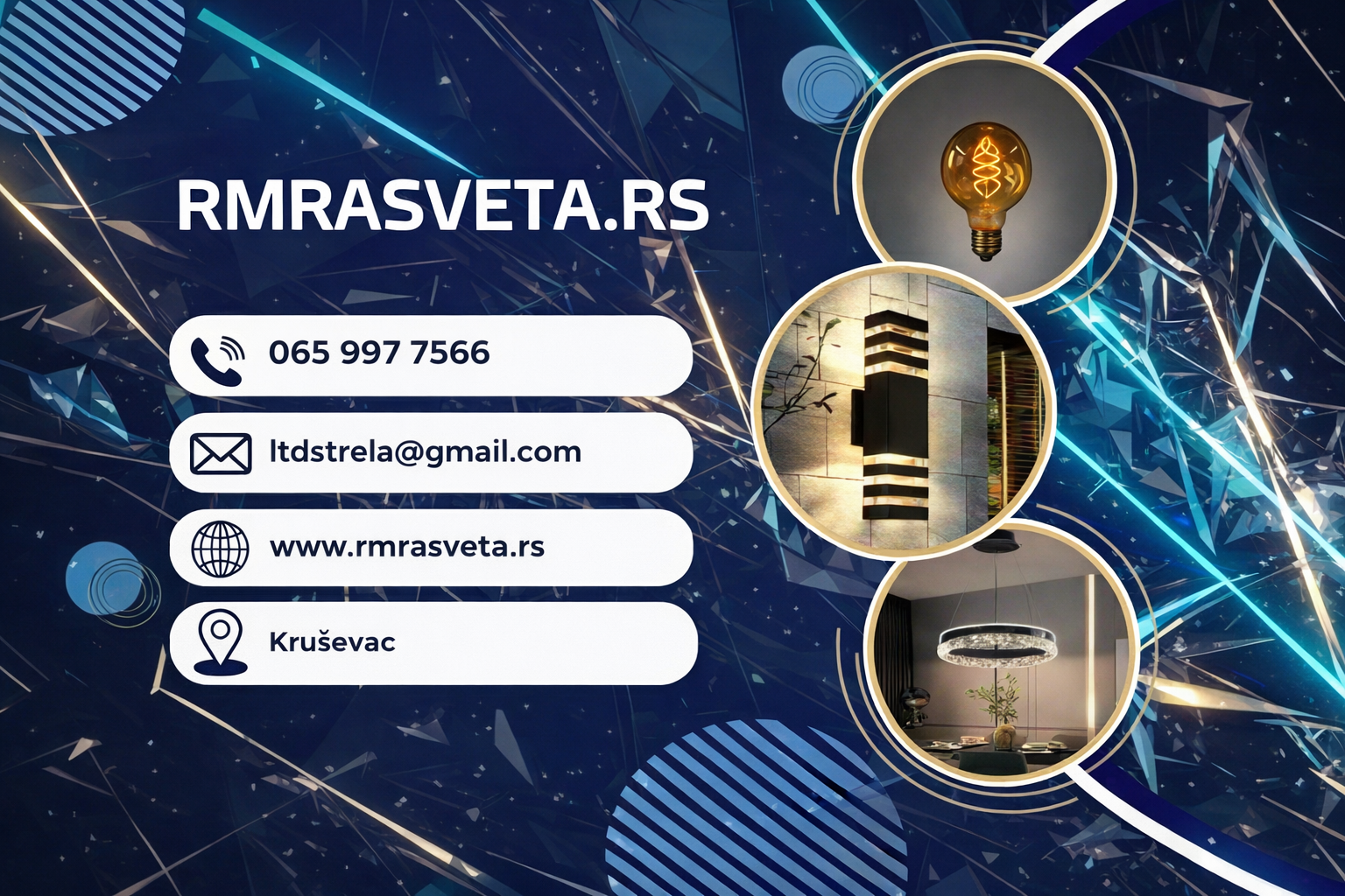 RM Rasveta: Dekorativna i LED Rasveta, Lusteri, Paneli, Elektromaterijal